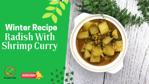 Radish with shrimp curry