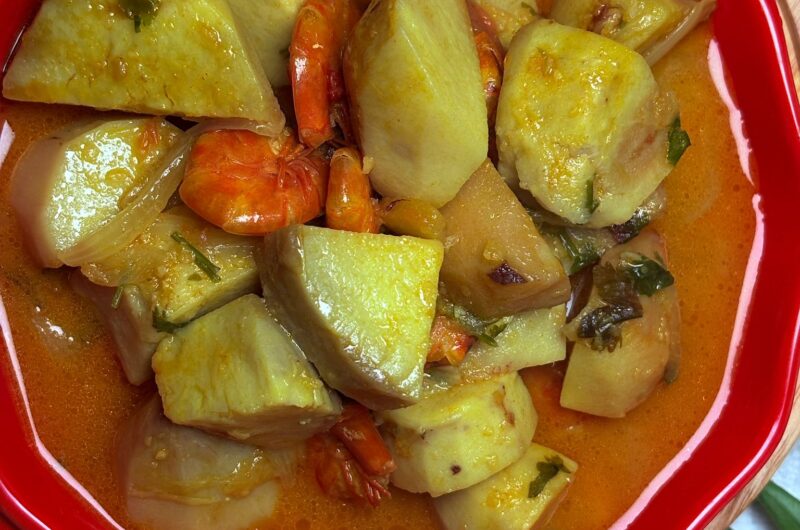 Shrimps with Small Taro Recipe – Traditional Shrimp and Taro Curry with Homemade Flavor